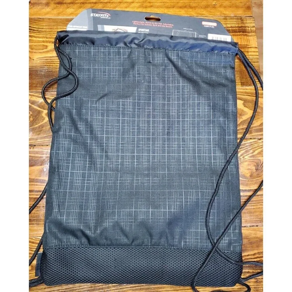 Stayfit+ Sportsak gym / running bag Black and Gray Camping ,Hiking Skating